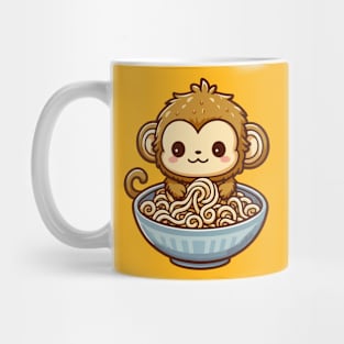 Cute chimp in Ramen Mug